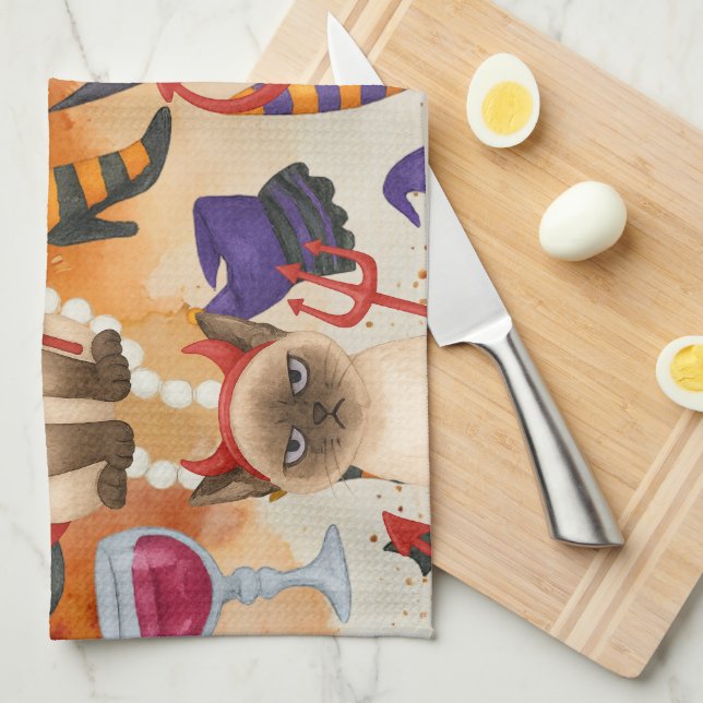 Paño De Cocina Fiesta de Halloween (Doblado Cuarto)