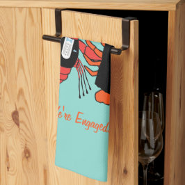 Paño De Cocina Fiesta de hervir cruzado de pareja feliz