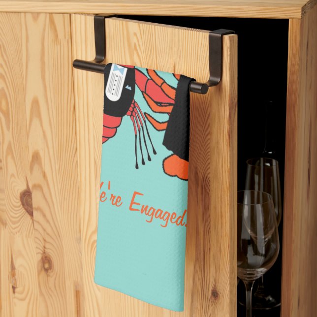 Paño De Cocina Fiesta de hervir cruzado de pareja feliz (Pliegue de tercios)