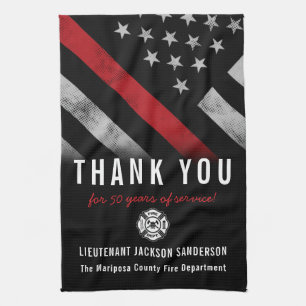 Paño De Cocina Fiesta de Jubilación del Departamento de Bomberos