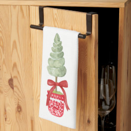 Paño De Cocina Fiesta de la estrella de Chinoiserie roja y blanca