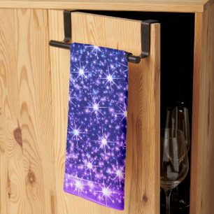 Paño De Cocina Fiesta de Navidad Árbol Azul Rosa Invierno Negro R