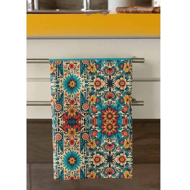 Paño De Cocina Fiesta florece, personalizable (Subido por el creador)