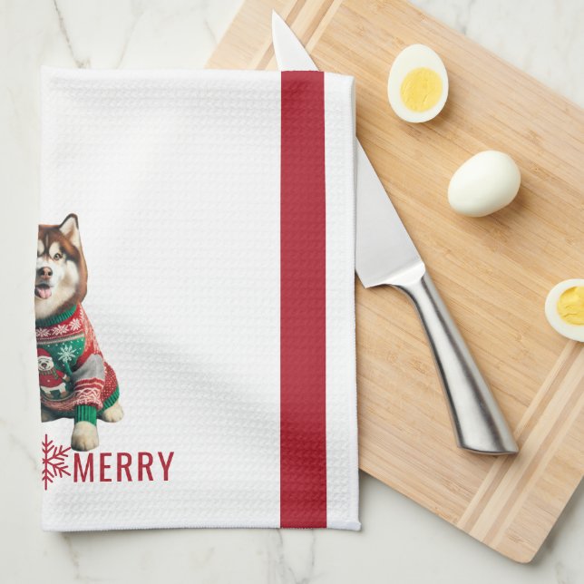 Paño De Cocina Fiesta Husky Siberian (Doblado Cuarto)