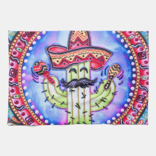 Paño De Cocina Fiesta mexicana Cinco de Mayo Sombrero Gorra Rojo