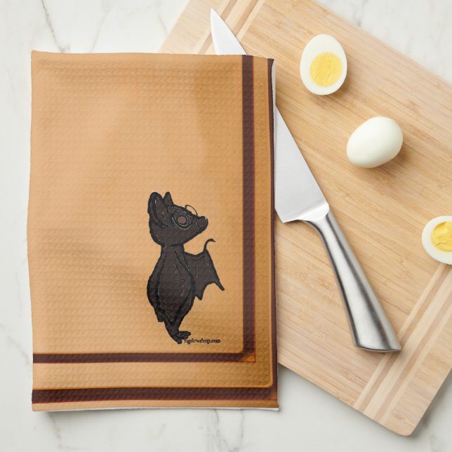 Paño De Cocina figdewdrops Blinky the Bat kitchen towel (Doblado Cuarto)
