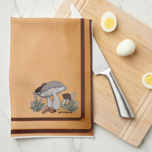Paño De Cocina figdewdrops caterpillar mushrm brn kitchen towel (Doblado Cuarto)