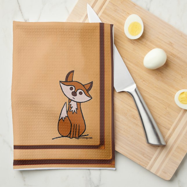 Paño De Cocina figdewdrops Fig the fox kitchen towel (Doblado Cuarto)