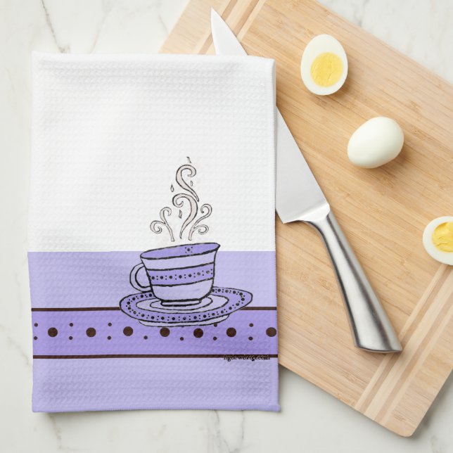 Paño De Cocina figdewdrops Violet Purple Relax Cup kitchen towel (Doblado Cuarto)