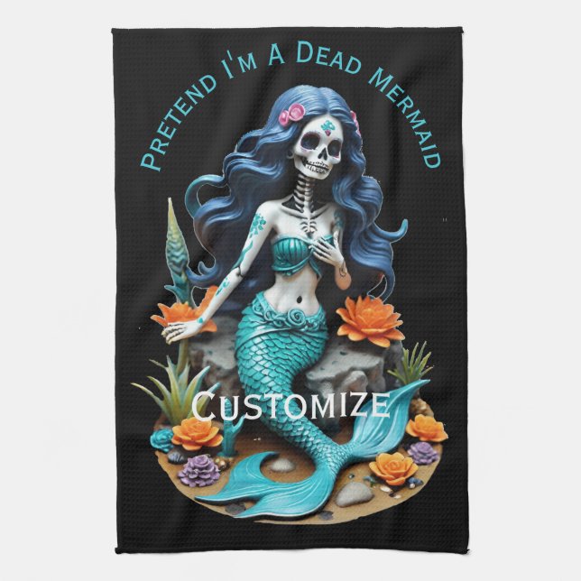Paño De Cocina Finge que soy una sirena muerta Thunder_Cove (Vertical)