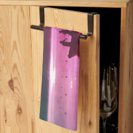 Paño De Cocina Fisherman Scene Red