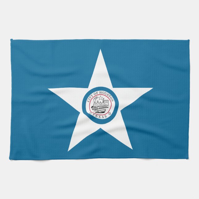 Paño De Cocina Flag of city of Houston, Texas Kitchen Towel (Horizontal)