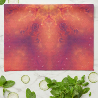 Paño De Cocina Flamante Fiery Phoenix Quemando Copo de Nieve