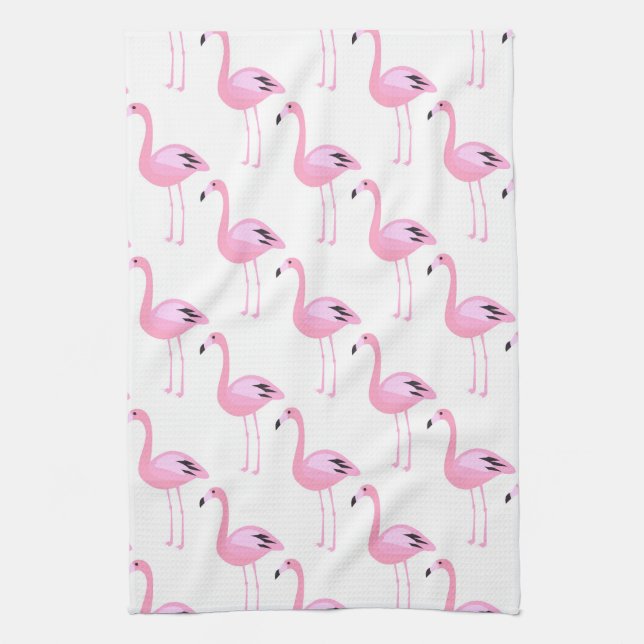 Paño De Cocina Flamencos rosados 2 (Vertical)