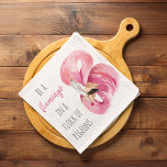 Paño De Cocina Flamingo De Color Rosa Exótico Moderno Con Cita<br><div class="desc">Flamingo De Color Rosa Exótico Moderno Con Cita</div>