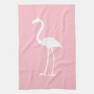 Paño De Cocina Flamingo rosa y blanco