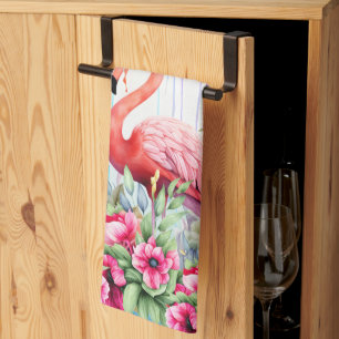 Paño De Cocina Flamingo tropical bonito