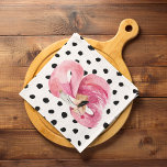 Paño De Cocina Flamingo y puntos de color rosa exótico moderno<br><div class="desc">Flamingo y puntos de color rosa exótico moderno</div>