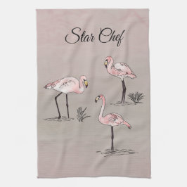Paño De Cocina Flamingos