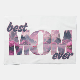 Paño De Cocina Flamingos in einer Traumwelt - best Mom ever