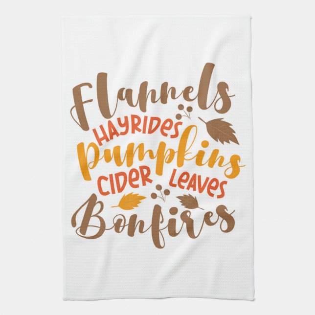 Paño De Cocina Flandes Hay Rides Pumpkins Cider Sale Fuegos (Vertical)