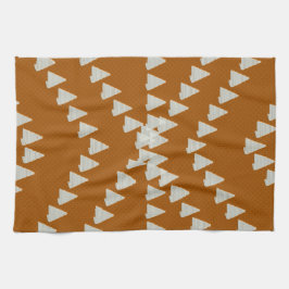 Paño De Cocina Flechas geométricas de Naranja de Terracotta de Gu