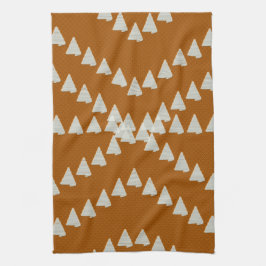 Paño De Cocina Flechas geométricas de Naranja de Terracotta de Gu