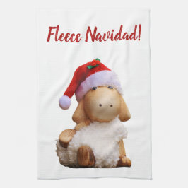 Paño De Cocina Fleece Navidad editable
