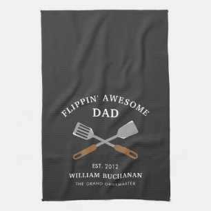 Paño De Cocina Flippin Impresionante Padre BBQ Personalizado
