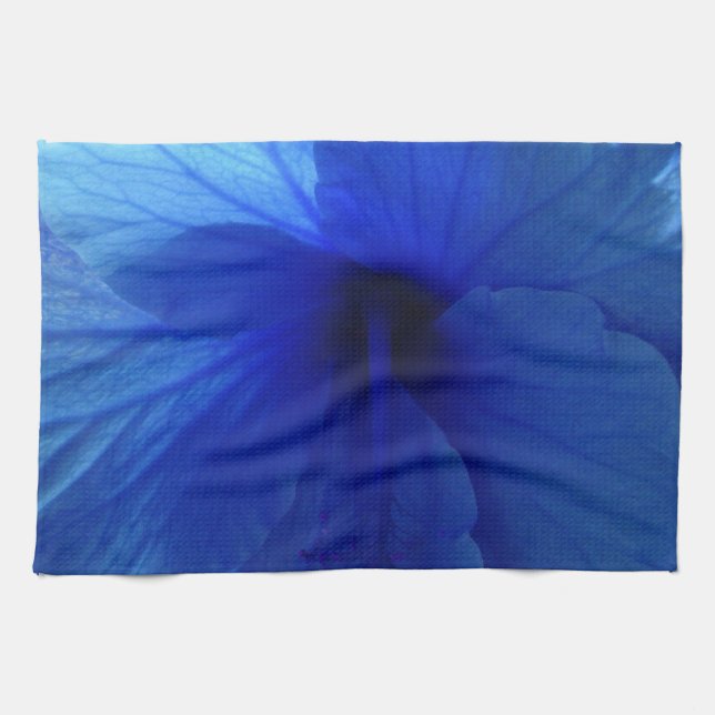 Paño De Cocina Flor azul hibiscus (Horizontal)
