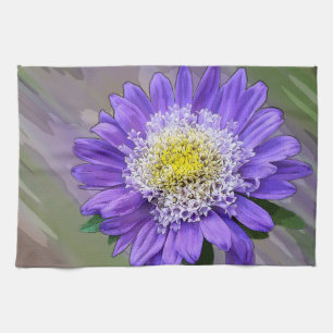 Paño De Cocina flor azul violeta