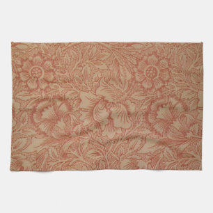 Paño De Cocina Flor de amapola rosa William Morris