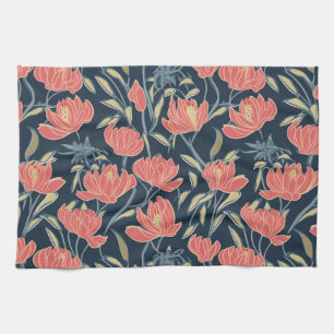 Paño De Cocina Flor de brisa coral