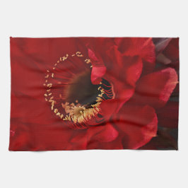 Paño De Cocina flor de cactus firelight