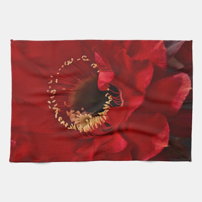 Paño De Cocina flor de cactus firelight (Horizontal)