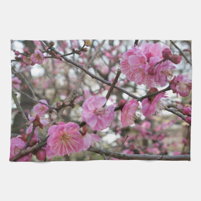 Paño De Cocina Flor de cerezo rosado / Sakura サ・(桜). (Horizontal)