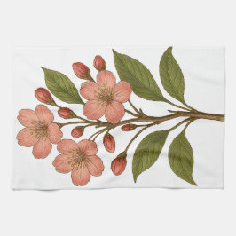 Paño De Cocina Flor de Cerezo Vintage