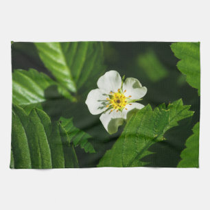 Paño De Cocina Flor de fresa silvestre