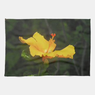 Paño De Cocina Flor de Hibisco Naranja