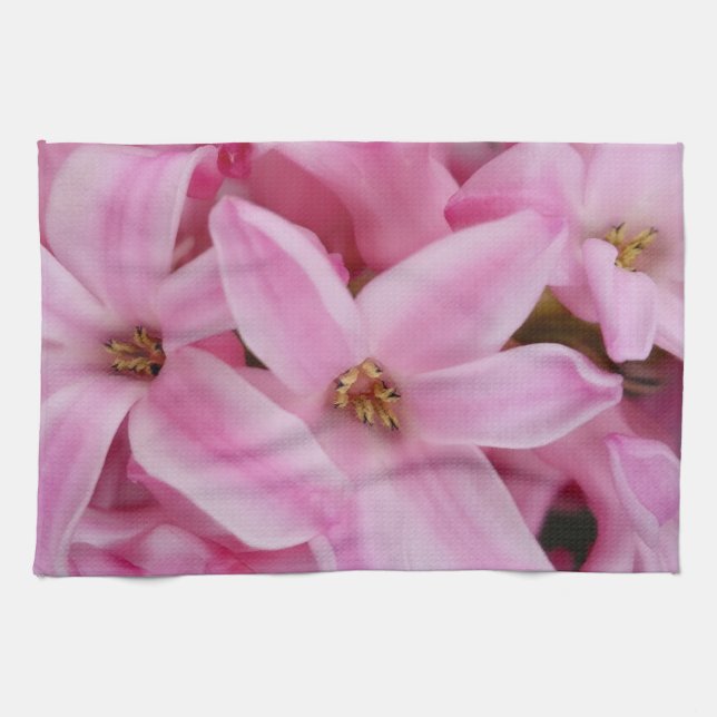 Paño De Cocina flor de jacinto rosa (Horizontal)