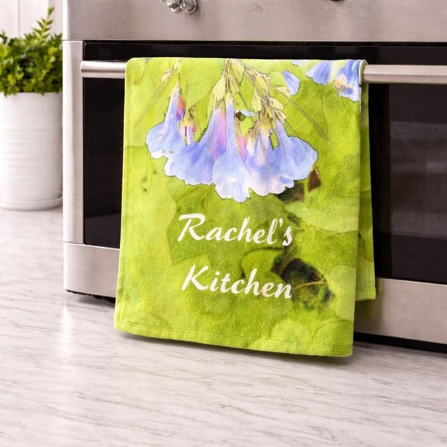 Paño De Cocina Flor de las campanas azules de Virginia bonito (Subido por el creador)