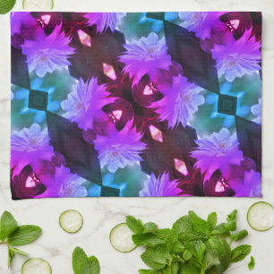 Paño De Cocina Flor De Lavanda Clematis Enclavada En Trellis