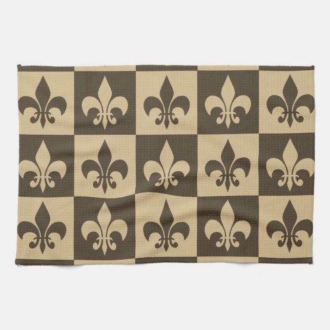 Paño De Cocina Flor de lis de Brown (Horizontal)