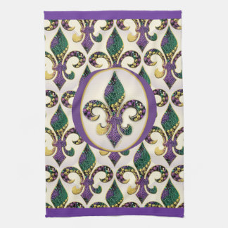 Paño De Cocina Flor de lis de la gota del carnaval