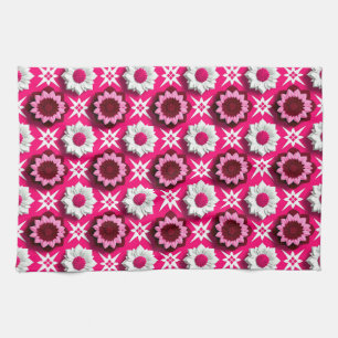 Paño De Cocina Flor de Loto Rosa y Blanco para Estilo de Hogar