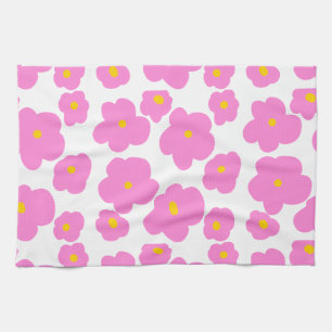 Paño De Cocina Flor de margarita amarilla rosa patrón moderno ele