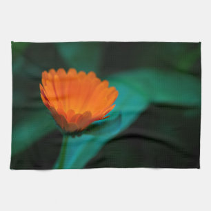 Paño De Cocina flor de margarita naranja