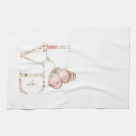 Paño De Cocina Flor de mariposa de amor rosa