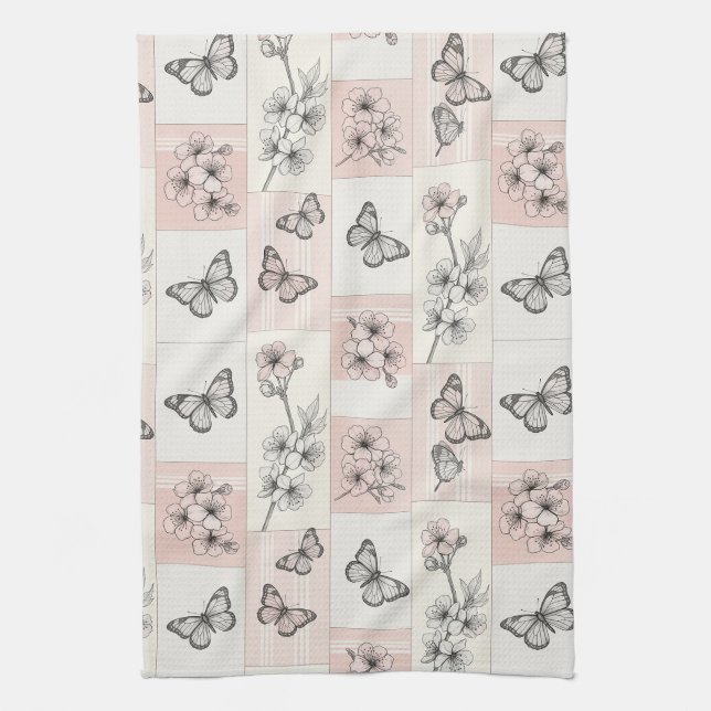 Paño De Cocina Flor de Mariposa Elegante (8) (Vertical)