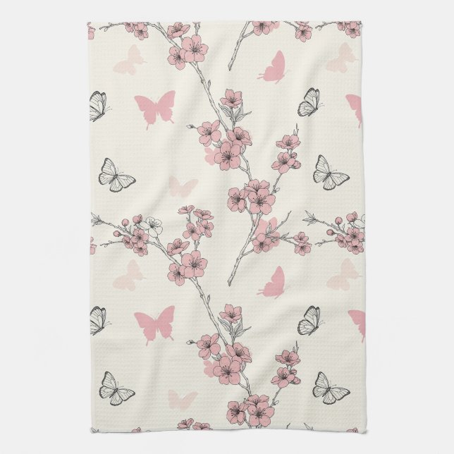Paño De Cocina Flor de Mariposa Elegante (9) (Vertical)